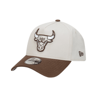 New Era Chicago Bulls Vintage Stone Walnut 9Forty A-Frame Snapback Cap