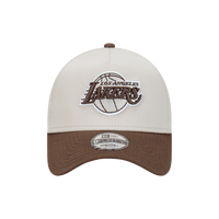 New Era Los Angeles Lakers Vintage Stone Walnut 9Forty A-Frame Snapback Cap