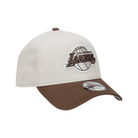 New Era Los Angeles Lakers Vintage Stone Walnut 9Forty A-Frame Snapback Cap