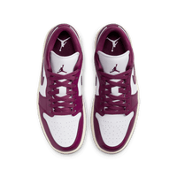 Wmns Air Jordan 1 Low 'White and Bordeaux'