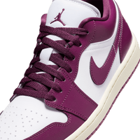 Wmns Air Jordan 1 Low 'White and Bordeaux'