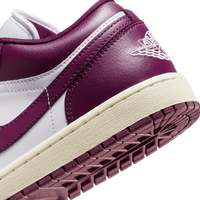 Wmns Air Jordan 1 Low 'White and Bordeaux'