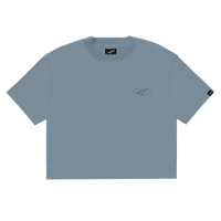 Titan Staples Orbit Women's Cropped Tee - Dusty Blue
