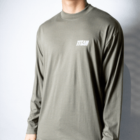 Titan Staples Hoops Strike Logo Long-Sleeve Tee - Olive Green
