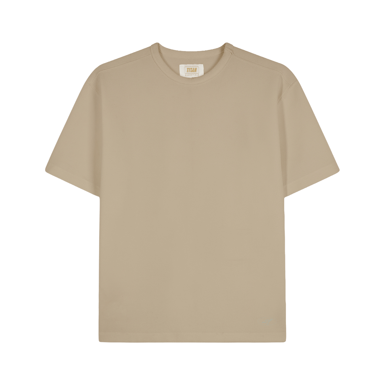 Titan Essential Waffle Tee - Beige | Nude