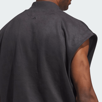 adidas Basketball Sueded Sleeveless Sweatshirt - Grey