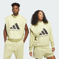 adidas Basketball Sueded Sleeveless Sweatshirt - Yellow