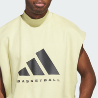 adidas Basketball Sueded Sleeveless Sweatshirt - Yellow