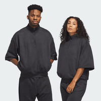 adidas Basketball Sueded 3/4 Half-Zip Sweatshirt - Grey