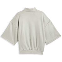 adidas Basketball Sueded 3/4 Half-Zip Sweatshirt - Beige