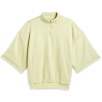 adidas Basketball Sueded 3/4 Half-Zip Sweatshirt - Yellow