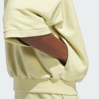 adidas Basketball Sueded 3/4 Half-Zip Sweatshirt - Yellow