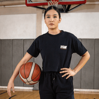 TITAN Poetry In Motion Women's Basketball Cropped Tee - Black