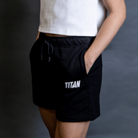 Titan Essentials Strike Logo Women's Shorts - Black