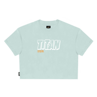 Titan Hoops Talk Women's Cropped Tee - Summer Blue