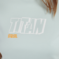 Titan Hoops Talk Women's Cropped Tee - Summer Blue