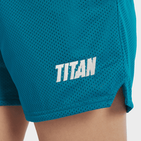 Titan Hoops Talk Strike Logo Women's Performance Shorts - Seagreen