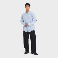 Titan Essential Textured Casual Shirt - Powder Blue
