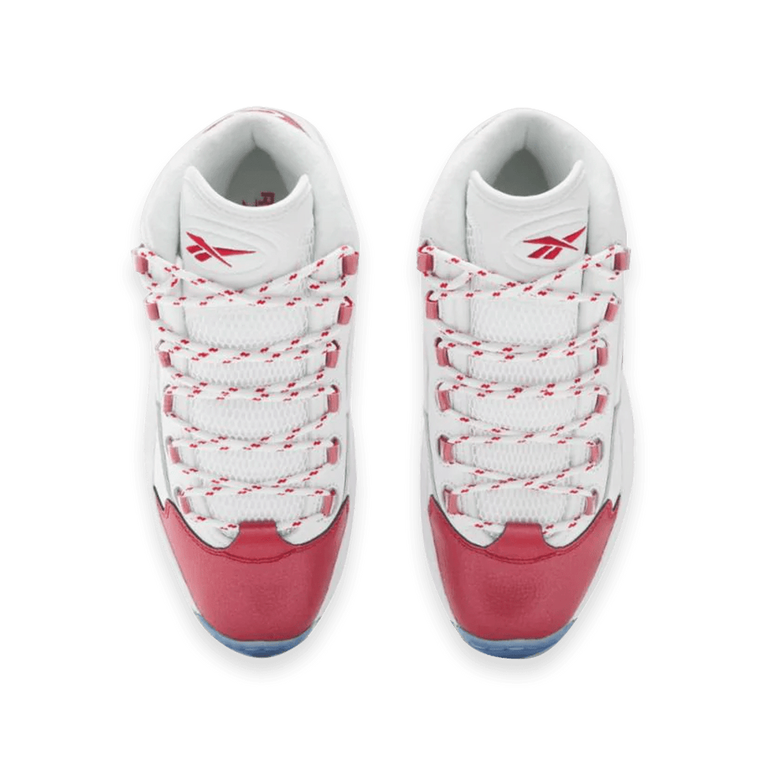 Reebok Question Mid White and Vector Red