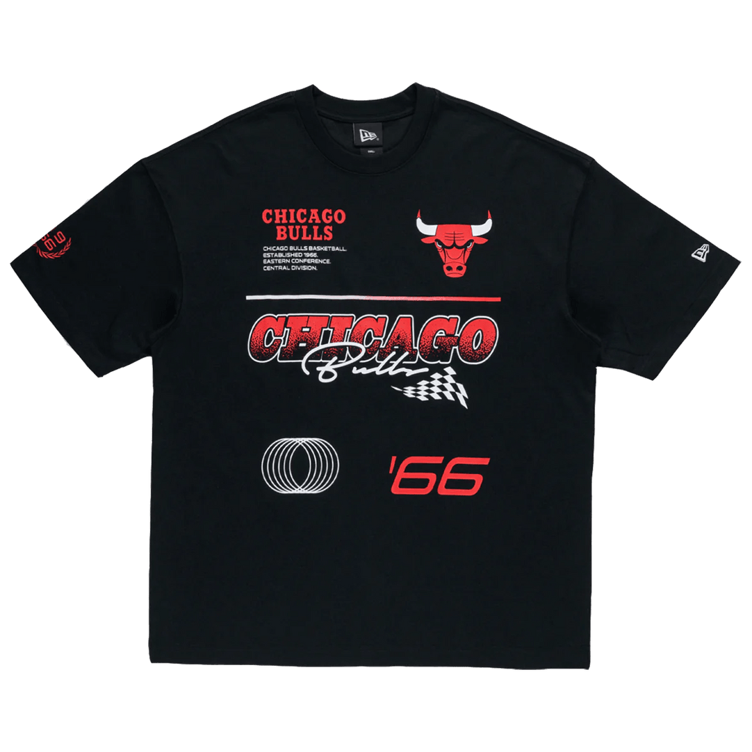 T-shirt Manches Courtes New Era Chicago Bulls Script - Taille M