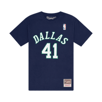 Mitchell & Ness Dallas Mavericks Dirk Nowitzki Name & Number Tee