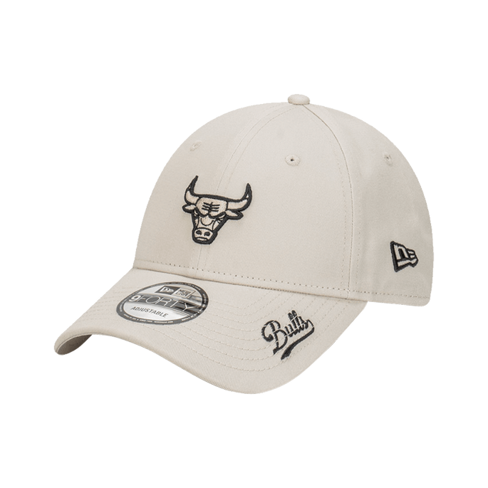 New Era Chicago Bulls Visor Script 9Forty Adjustable Cap Grey