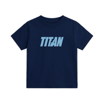 Titan Staples Strike Logo Youth Tee - Navy Blue
