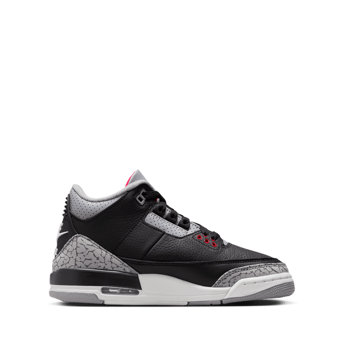 black and grey jordan 3s