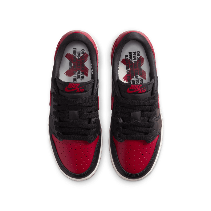 Air Jordan 1 Retro Low OG GS 'Banned Bred' | Red