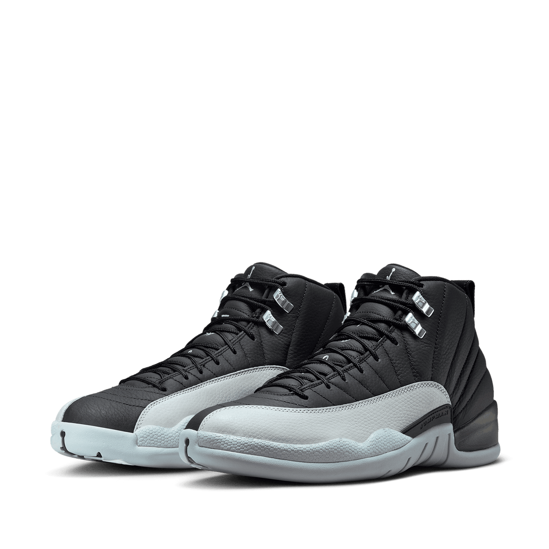 Foot Retro Jordans 12 Black Air Jordan 12 Black Wolf Grey White