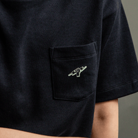 Titan Essentials Fist Logo Women's Cropped Pocket Tee - Black