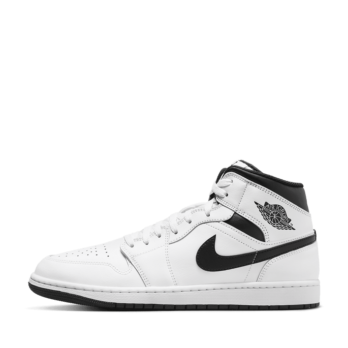 Jordan 1 white with top black swoosh
