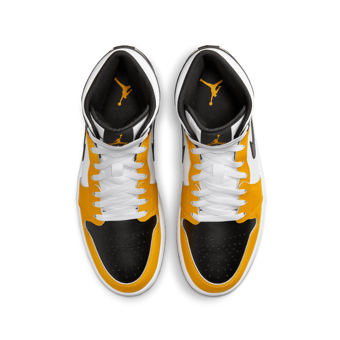Air Jordan 1 Mid Yellow Ochre Black and White TITAN