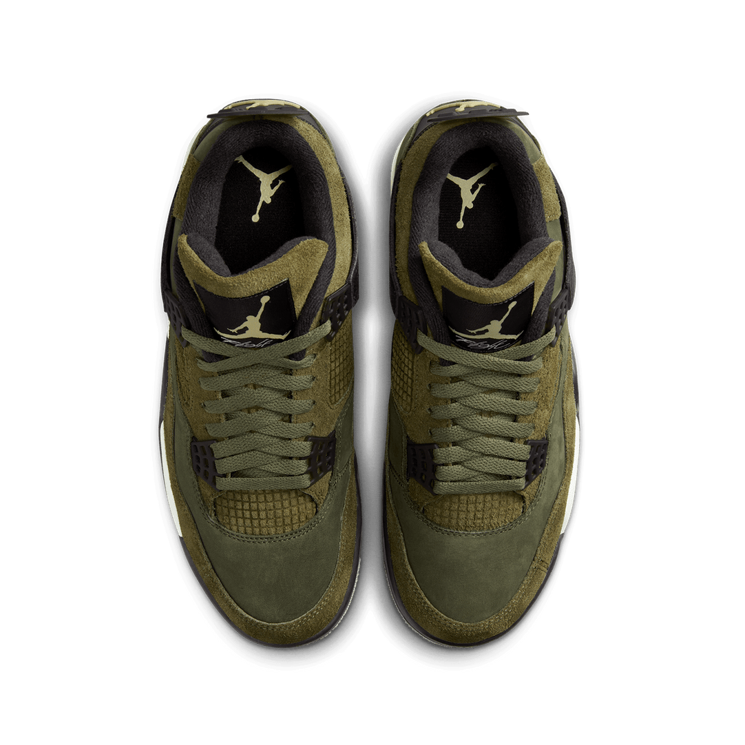 Jordan 4 verde militar hot sale