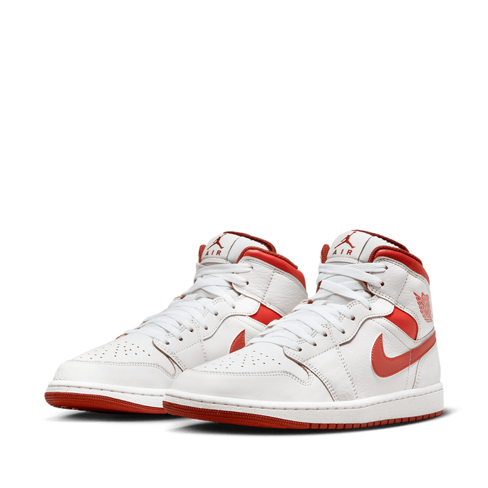 Air Jordan 1 Mid SE White and Dune Red TITAN