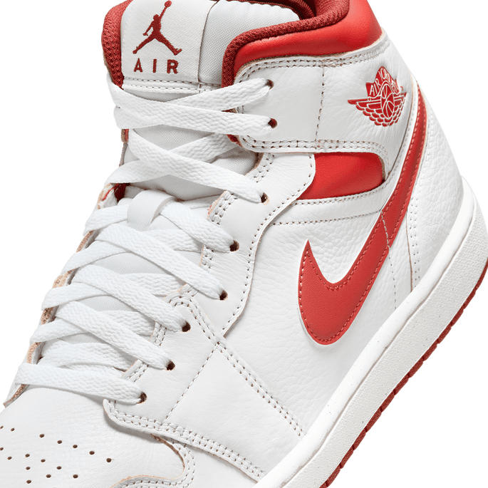 Air Jordan 1 Mid SE White and Dune Red TITAN