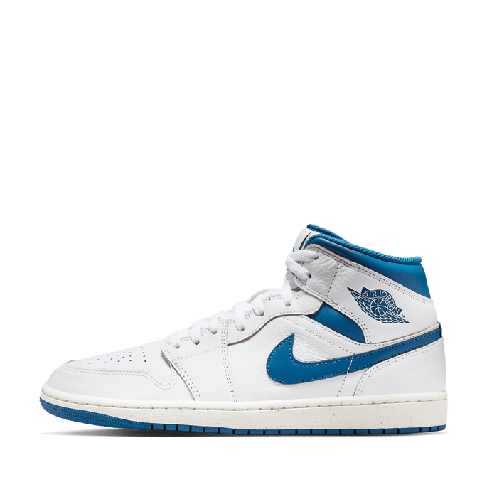 Air Jordan 1 Mid SE White and Industrial Blue TITAN