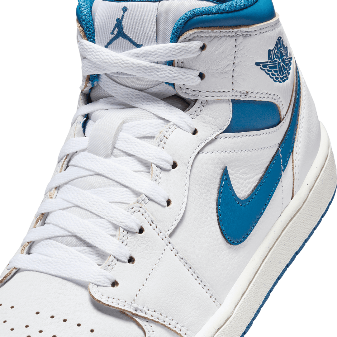 Air Jordan 1 Mid SE White and Industrial Blue