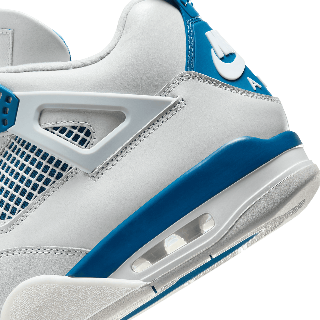 Jordan retro 4 blue and grey best sale