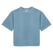 Titan Women's Essential Waffle Tee - Ash Blue
