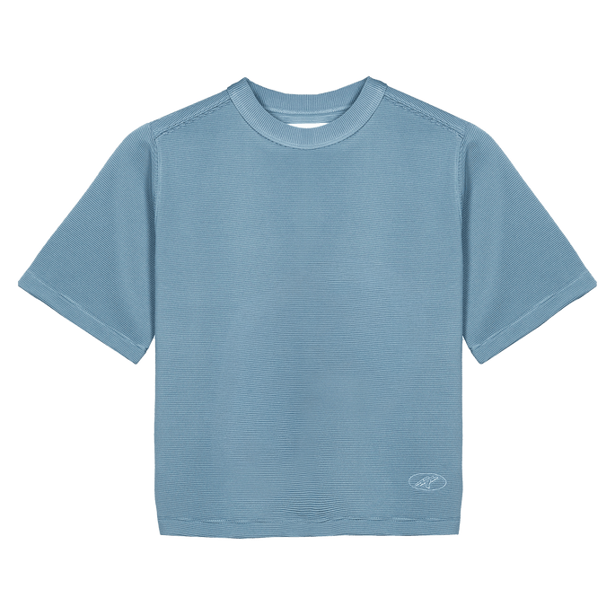 Titan Women's Essential Waffle Tee - Ash Blue | Ash Blue