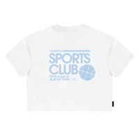 Titan Olympus Sports Club Cropped Short-Sleeve Tee - White
