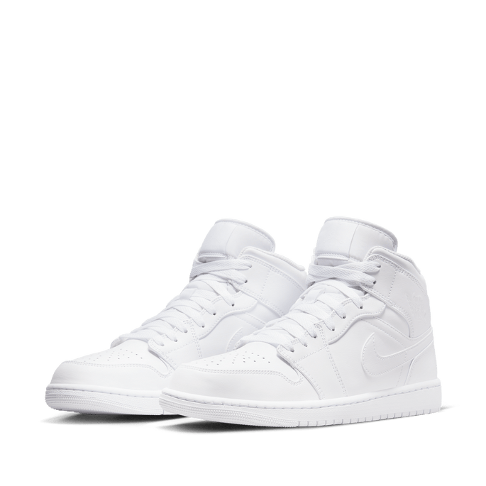 【超美品】★NIKE AIRJORDAN1 MID \"Triple White\" Nike Air Jordan 1 Mid Triple White (554724 136) Shoe Size