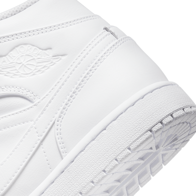 靴 Nike Air Jordan 1 Mid \"Triple White\" MENS AIR JORDAN 1 MID (TRIPLE WHITE)